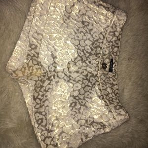 Gold Cheetah Print Shorts